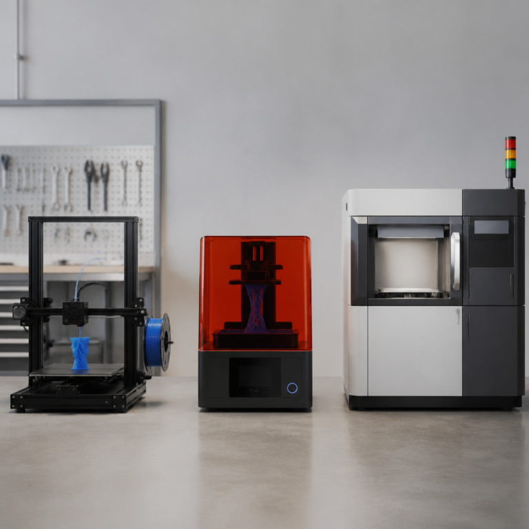Vergleich von FDM-, Resin- und Pulverbett-3D-Druckverfahren