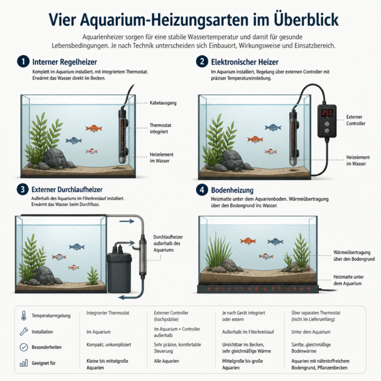 Vergleich verschiedener Heizungsarten fu00fcr Aquarien