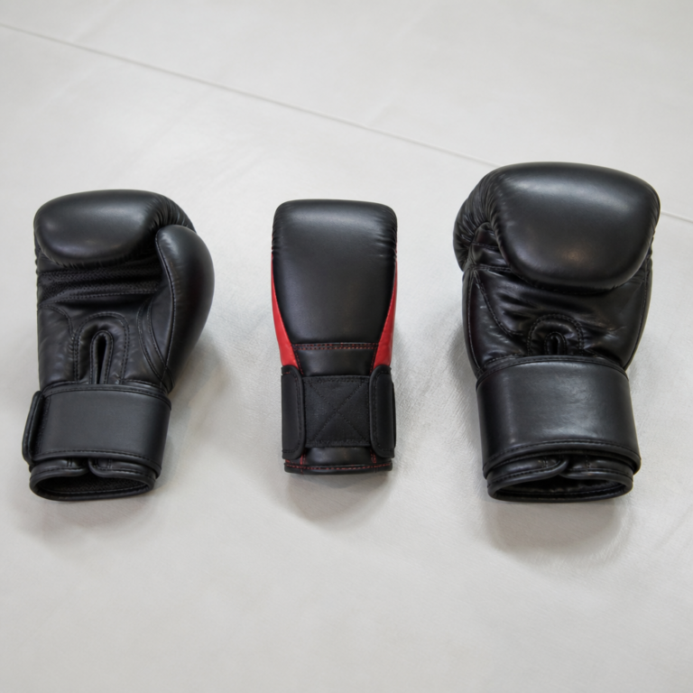 Drei unterschiedliche Boxhandschuhe fu00fcr Training, Sandsack und Sparring