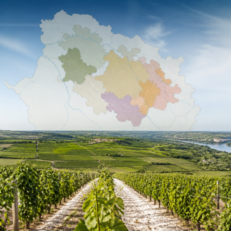 Weinberge und regionale Herkunft des Cognacs in Frankreich