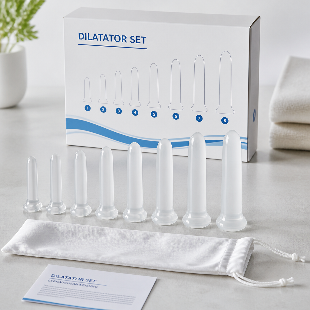 Dilatator-Set mit mehreren abgestuften Größen auf einer sauberen Oberfläche