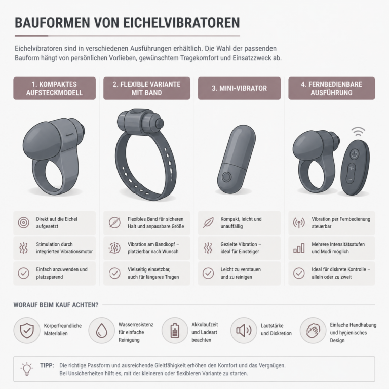 u00dcbersicht verschiedener Bauformen von Eichelvibratoren