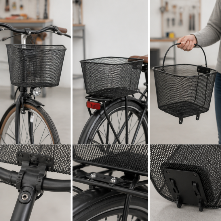 Vergleich von Lenkerkorb, Gepu00e4cktru00e4gerkorb und abnehmbarem Fahrradkorb