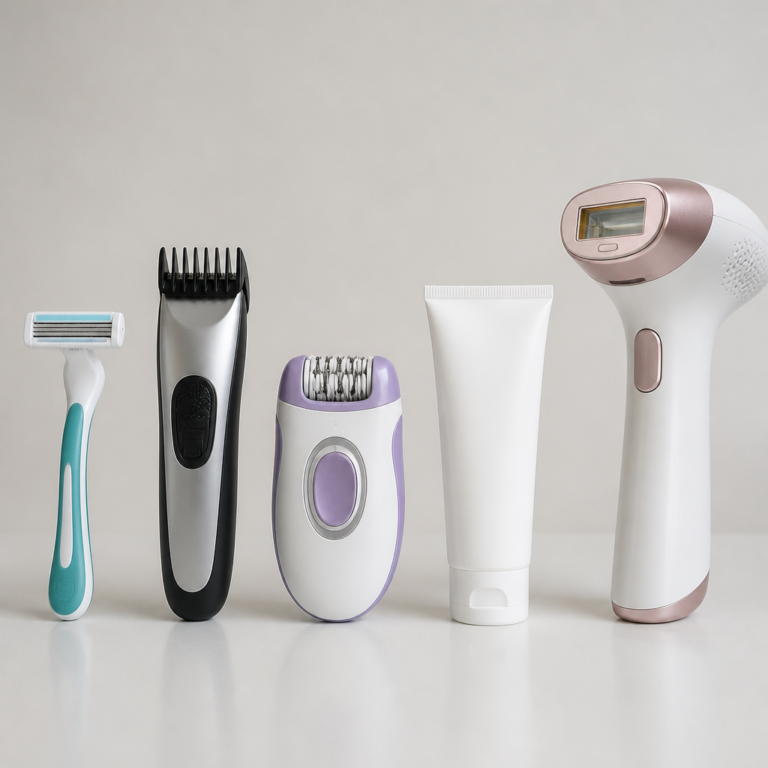 Rasierer, Trimmer, Epilierer, Enthaarungscreme und Lichtgeru00e4t im Vergleich