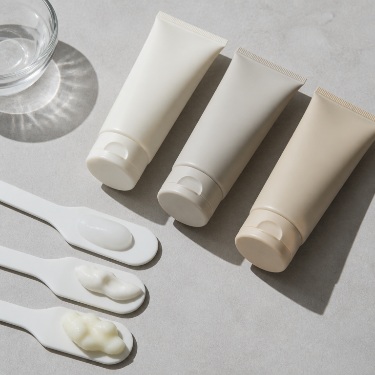 Vergleich von leichter Lotion, Creme und reichhaltigem Handbalsam