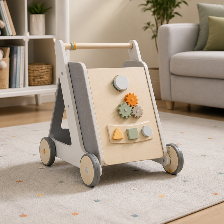 Lauflernwagen auf einer freien und kindersicheren Fahrstrecke