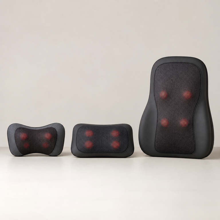 Verschiedene Bauformen von Massagekissen im Vergleich