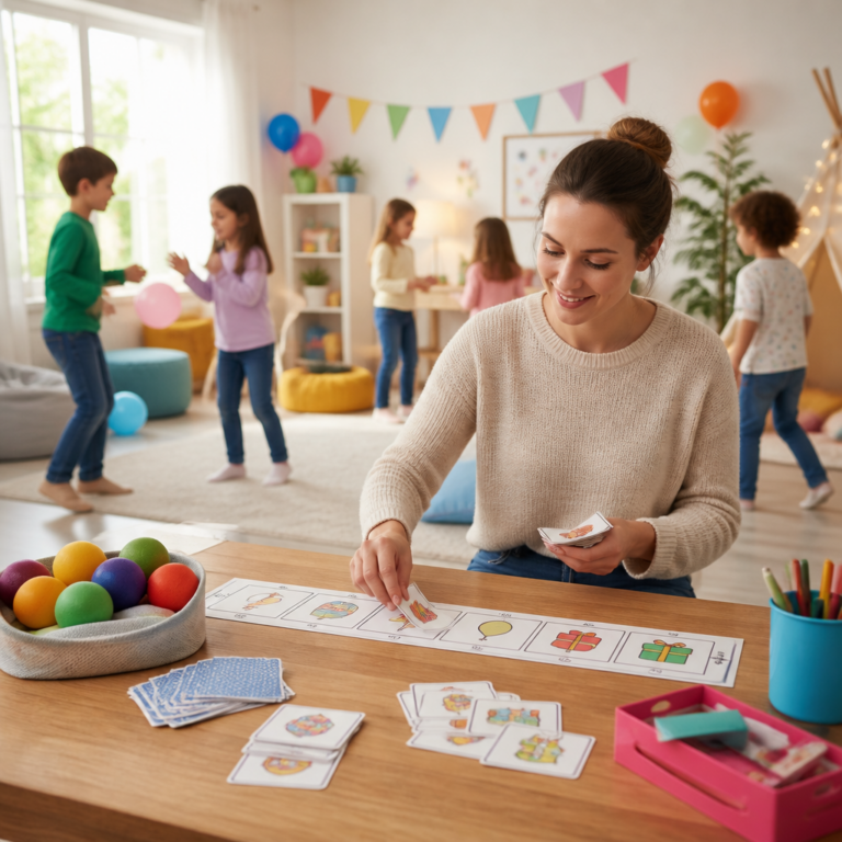 Vorbereitung von Materialien und Ablauf fu00fcr eine Kinderparty