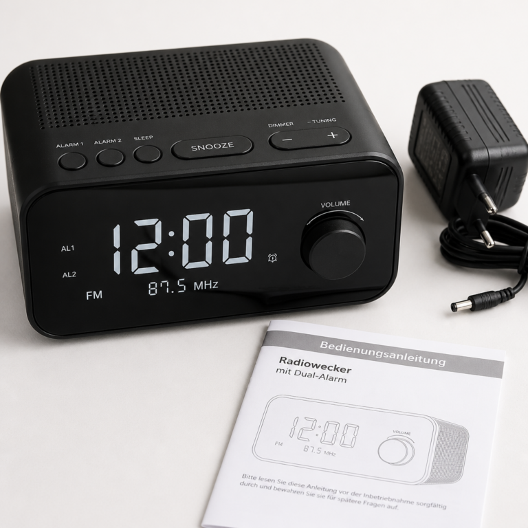 Bedienelemente und Anschlu00fcsse eines Radioweckers bei der Kaufentscheidung