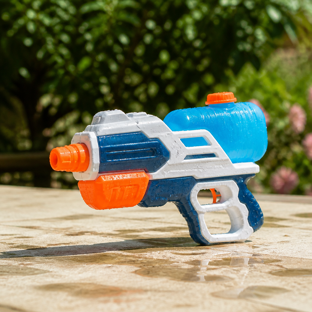 Wasserpistole für sichere Wasserspiele im Garten