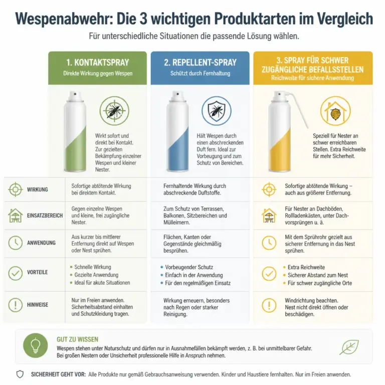 u00dcbersicht verschiedener Produktarten zur Wespenabwehr