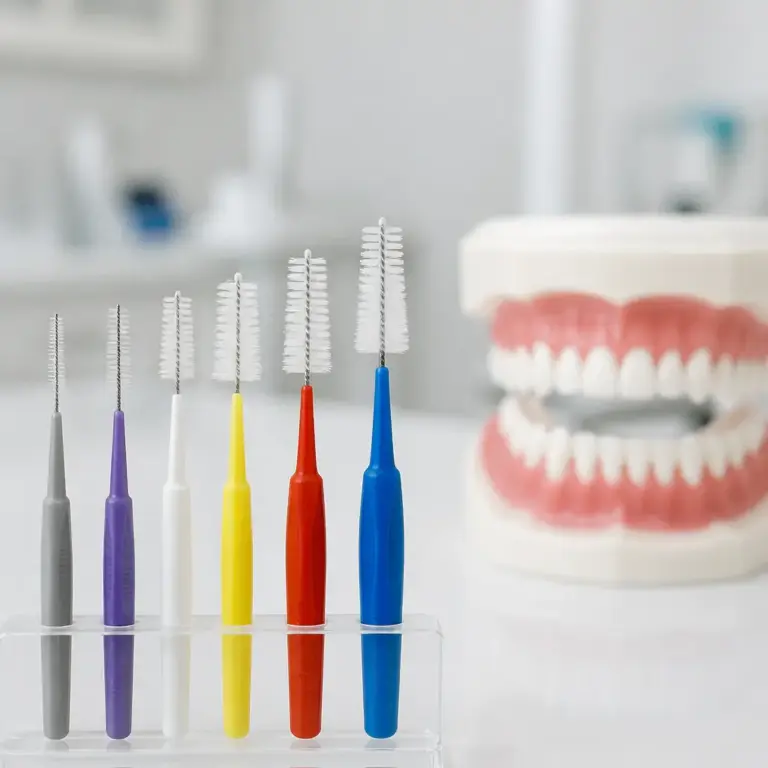 Interdentalbu00fcrsten mit unterschiedlichen Bu00fcrstenkopfgru00f6u00dfen im Vergleich