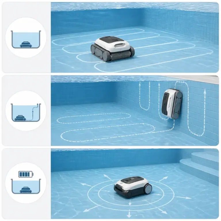 u00dcbersicht verschiedener Poolroboter fu00fcr Boden, Wu00e4nde und kabellose Reinigung