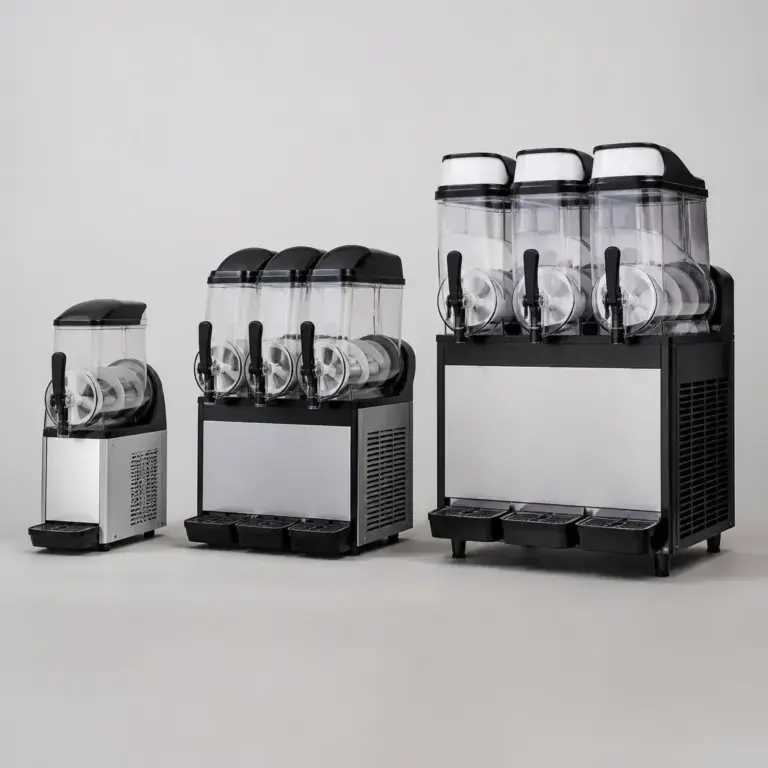 Vergleich verschiedener Slushmaschinen fu00fcr Haushalt und Gastronomie
