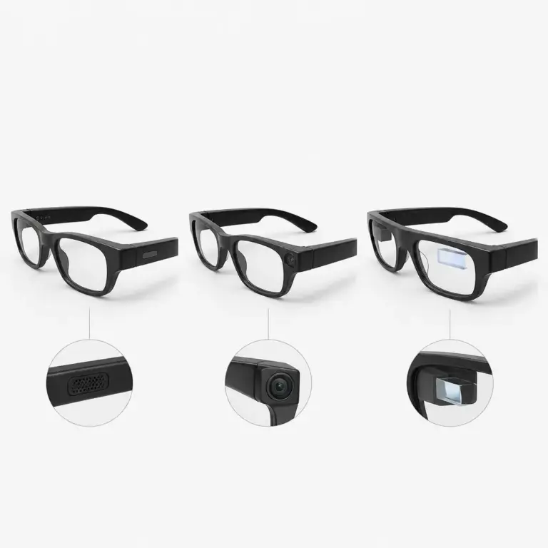 Vergleich verschiedener Smart-Brillen mit Audio-, Kamera- und Display-Funktionen