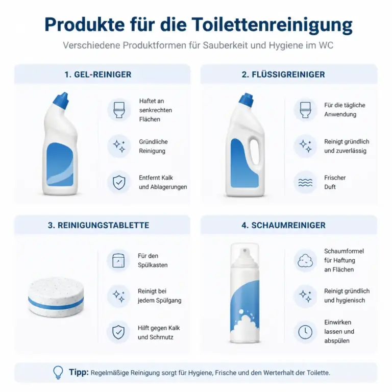 u00dcbersicht verschiedener Arten von WC-Reinigern