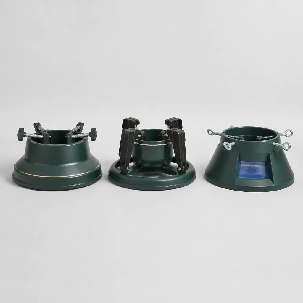 Vergleich von Schraubstu00e4nder, Klemmstu00e4nder und Weihnachtsbaumstu00e4nder mit Wassertank